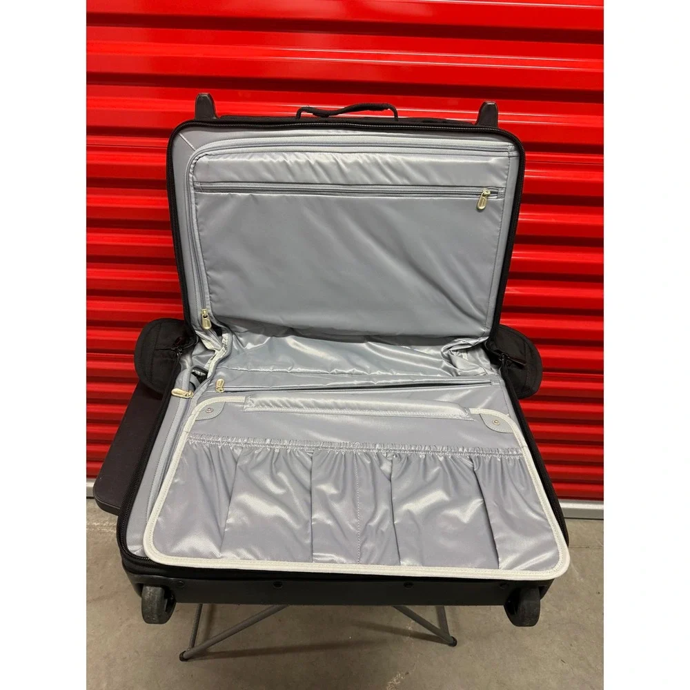 Briggs & Riley Rolling Garment Bag Black Ballistic Nylon Wheeled CarryOn Luggage